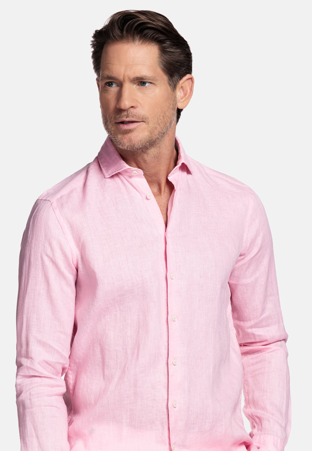 Giordano Row Soft Washed Linen Shirt - Light Pink