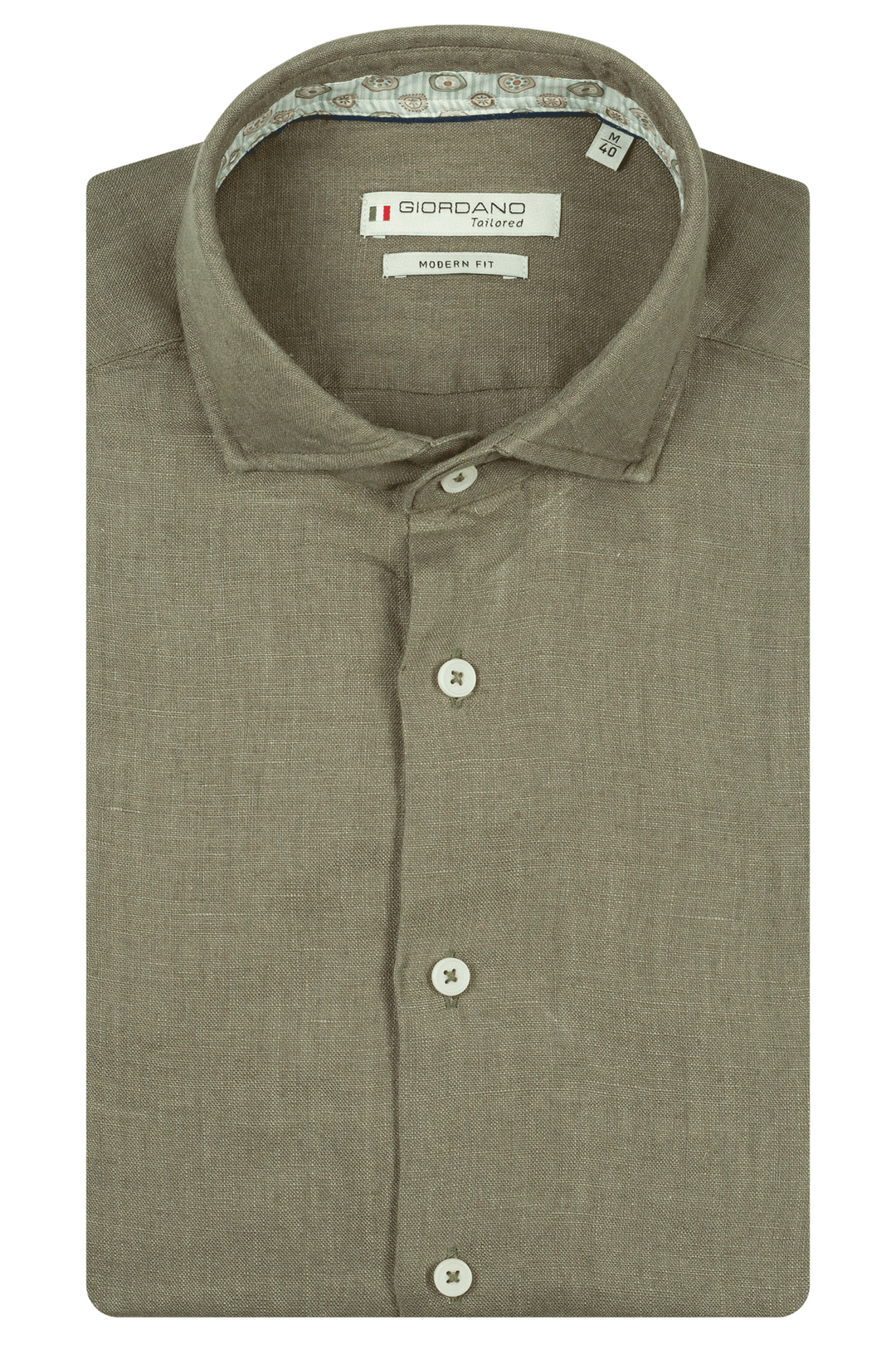 Giordano Row Linen Shirt - Green