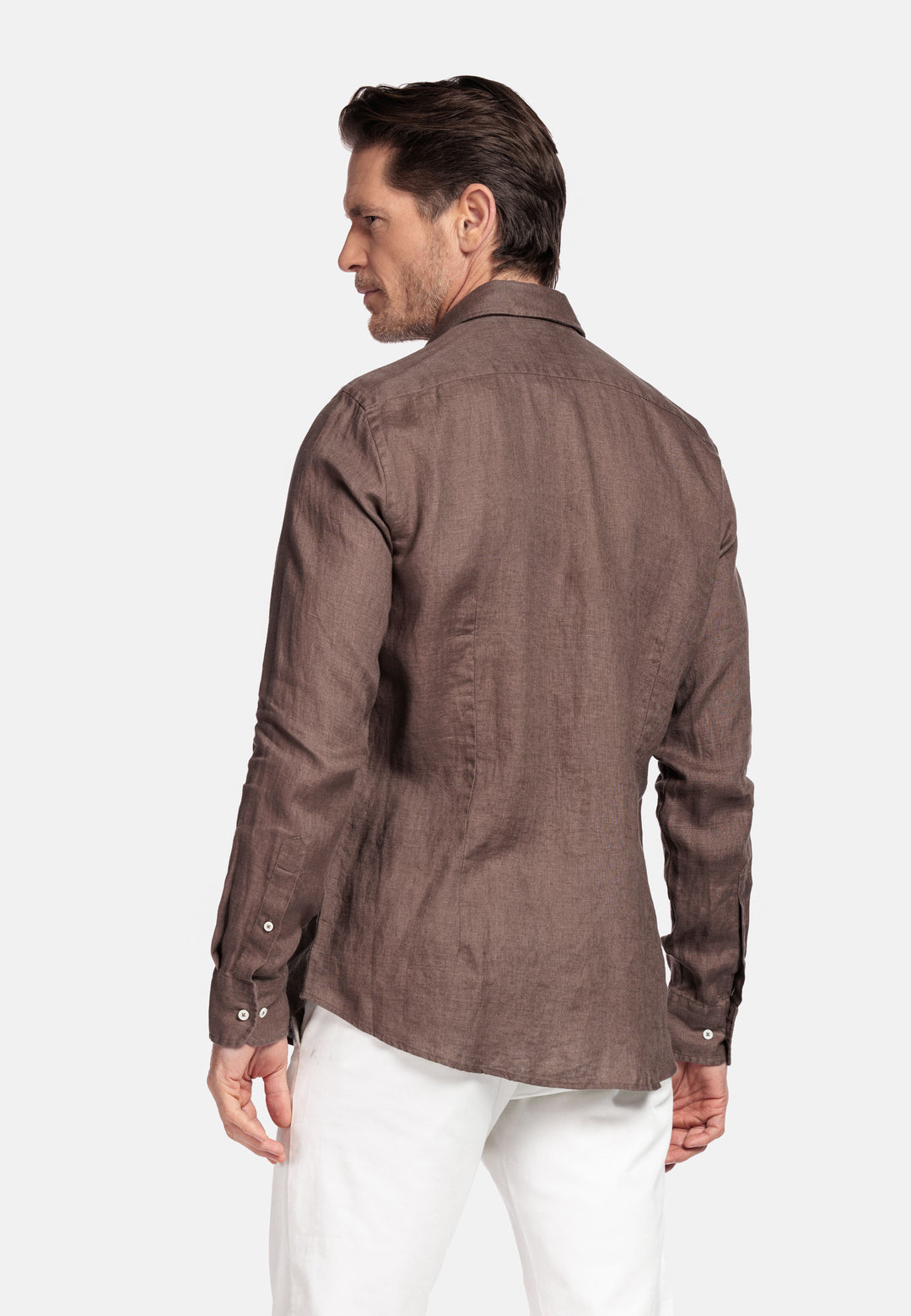 Giordano Row Linen Shirt - Brown