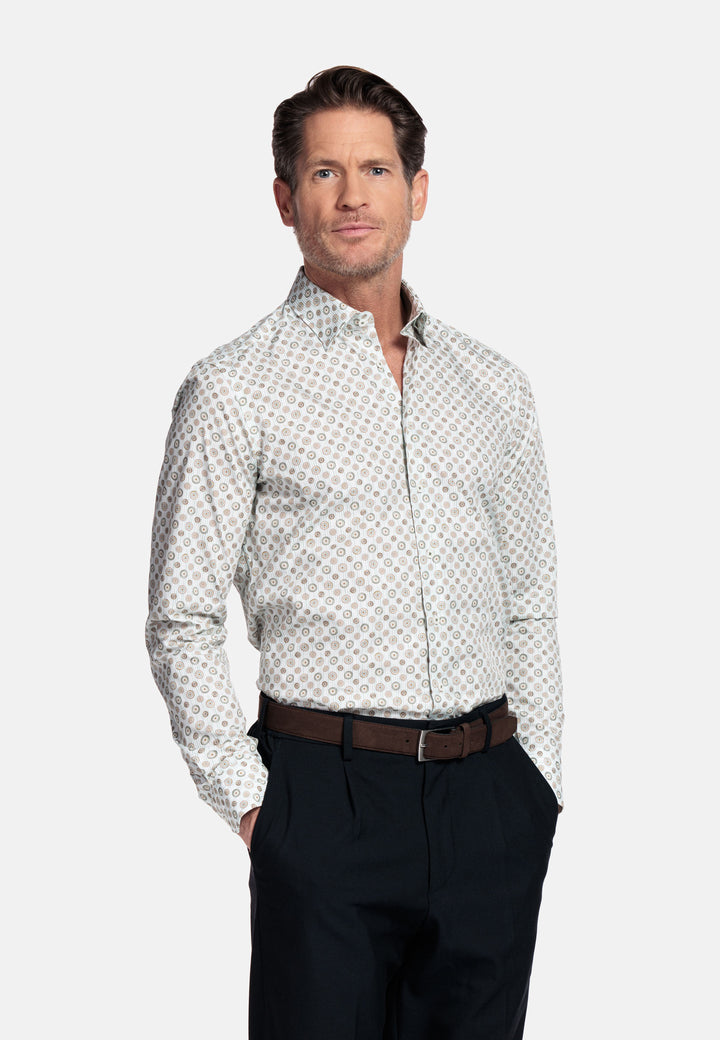 Giordano Belmonte Button-Down Printed Shirt - Green