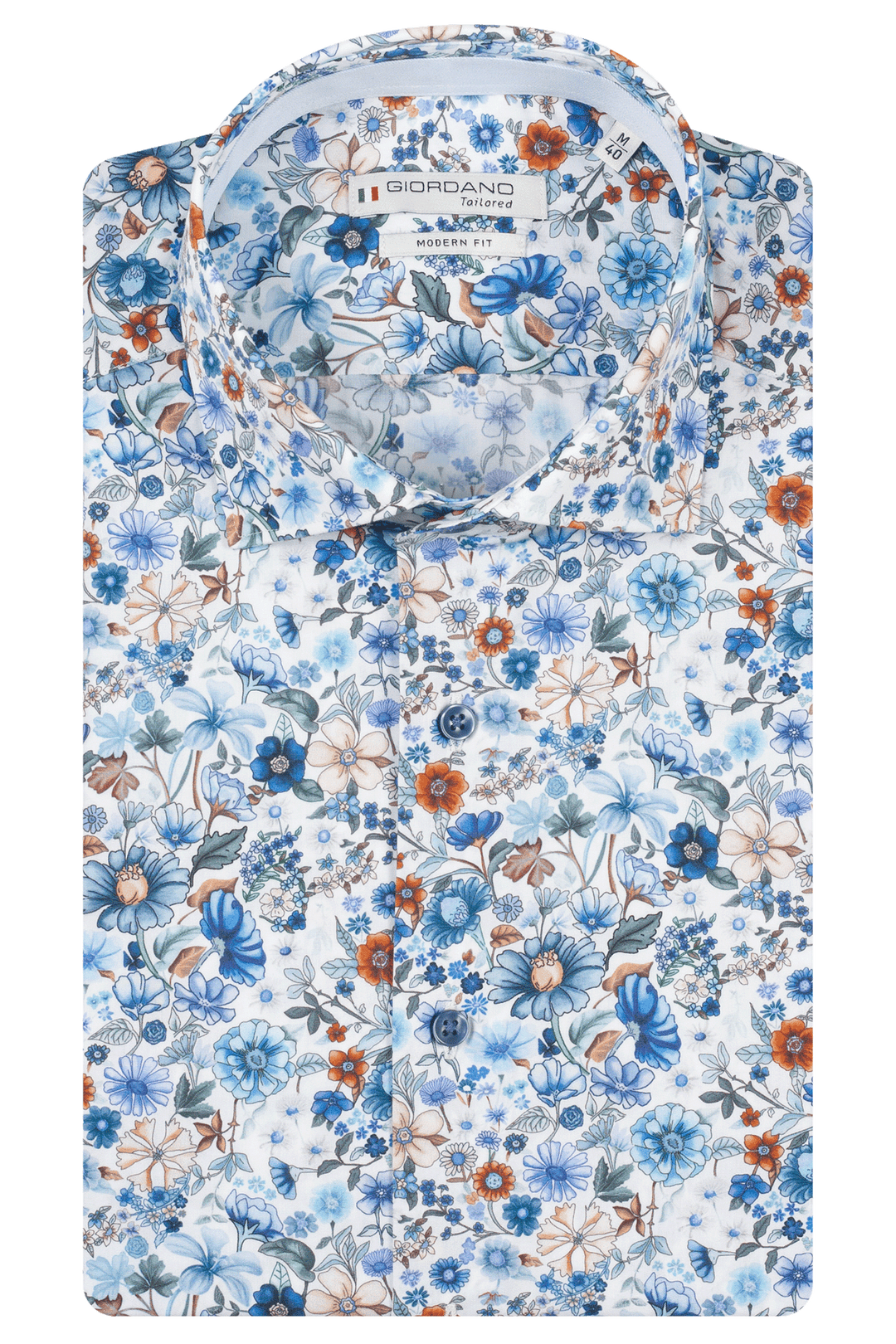 Giordano Locarno Floral Print Shirt - Blue