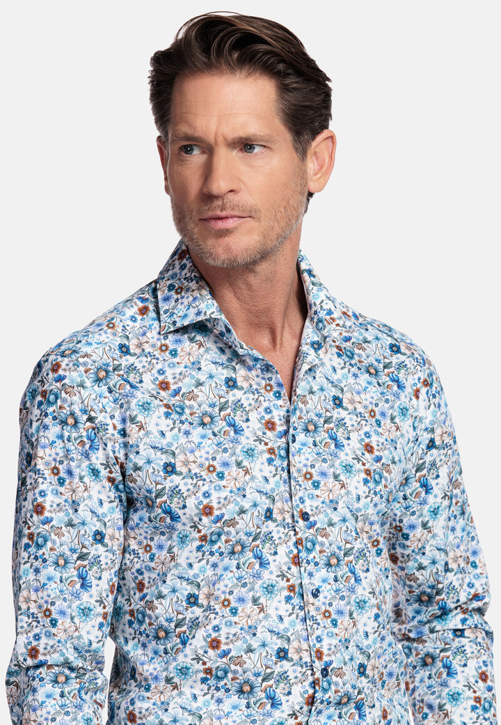 Giordano Locarno Floral Print Shirt - Blue