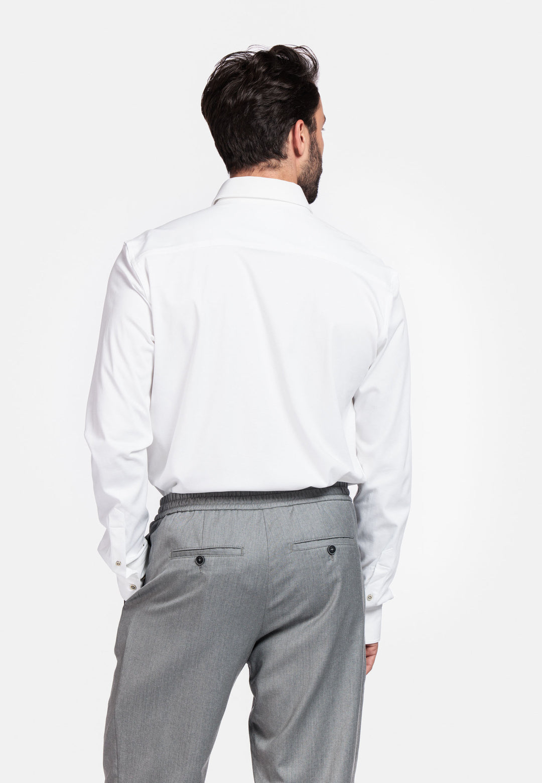 Giordano Maggiore Liquid Cotton Semi Cutaway Shirt - White