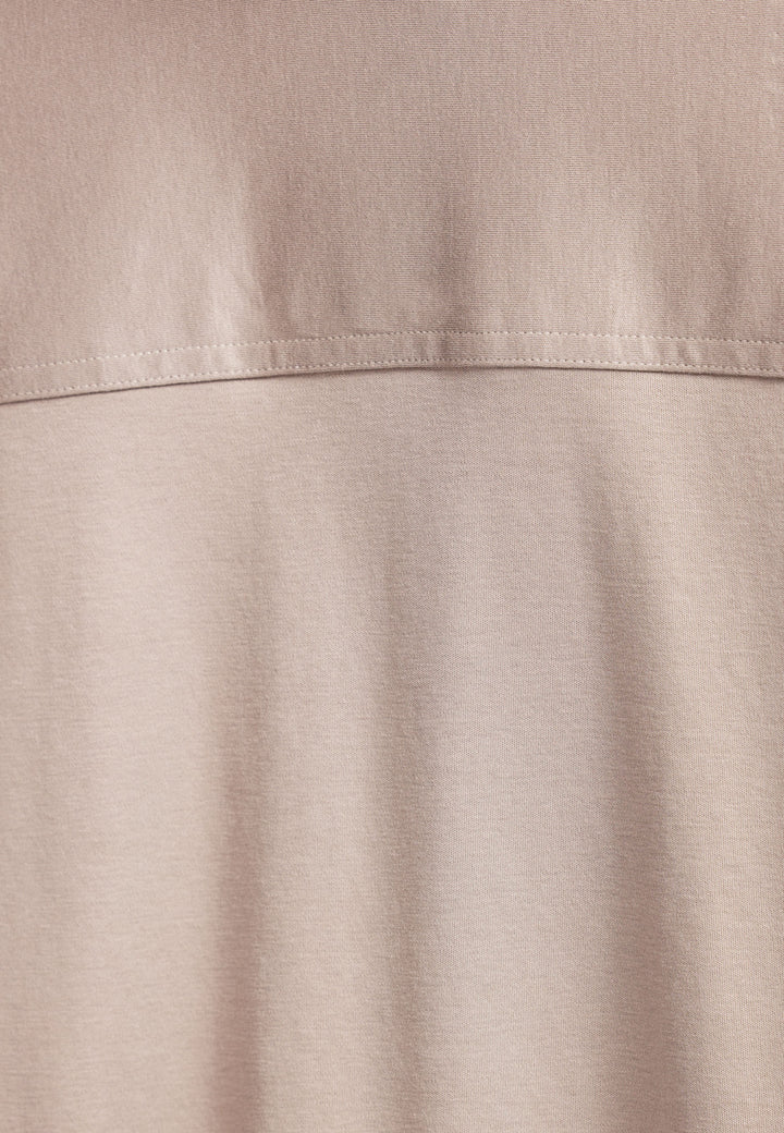 Giordano Maggiore Liquid Cotton Semi Cutaway Shirt - Beige