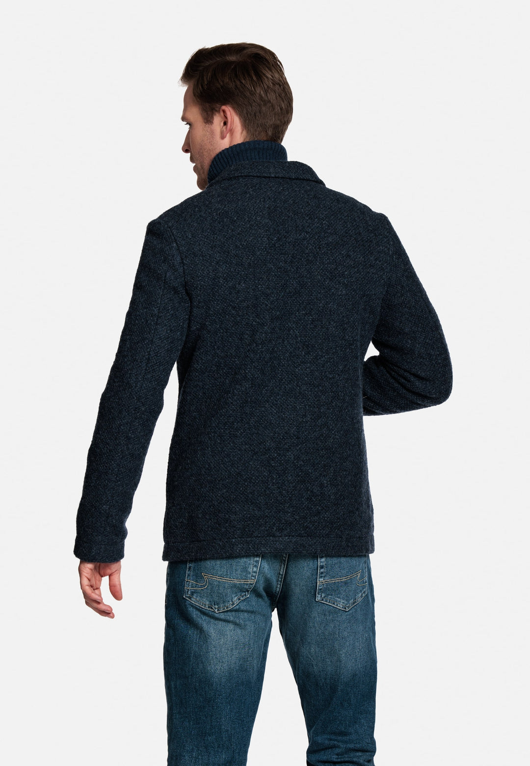 Giordano Como Gebreide Colbert - Blauw - 222623-69