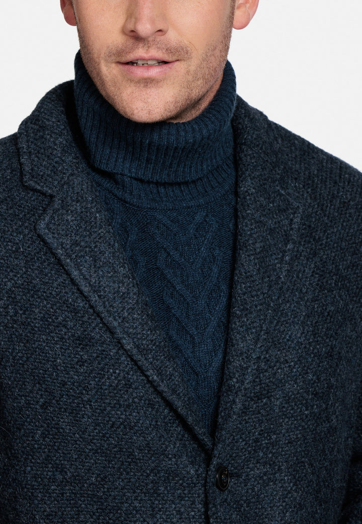 Giordano Como Gebreide Colbert - Blauw - 222623-69