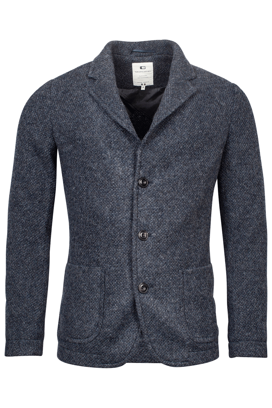 Giordano Como Gebreide Colbert - Blauw - 222623-69