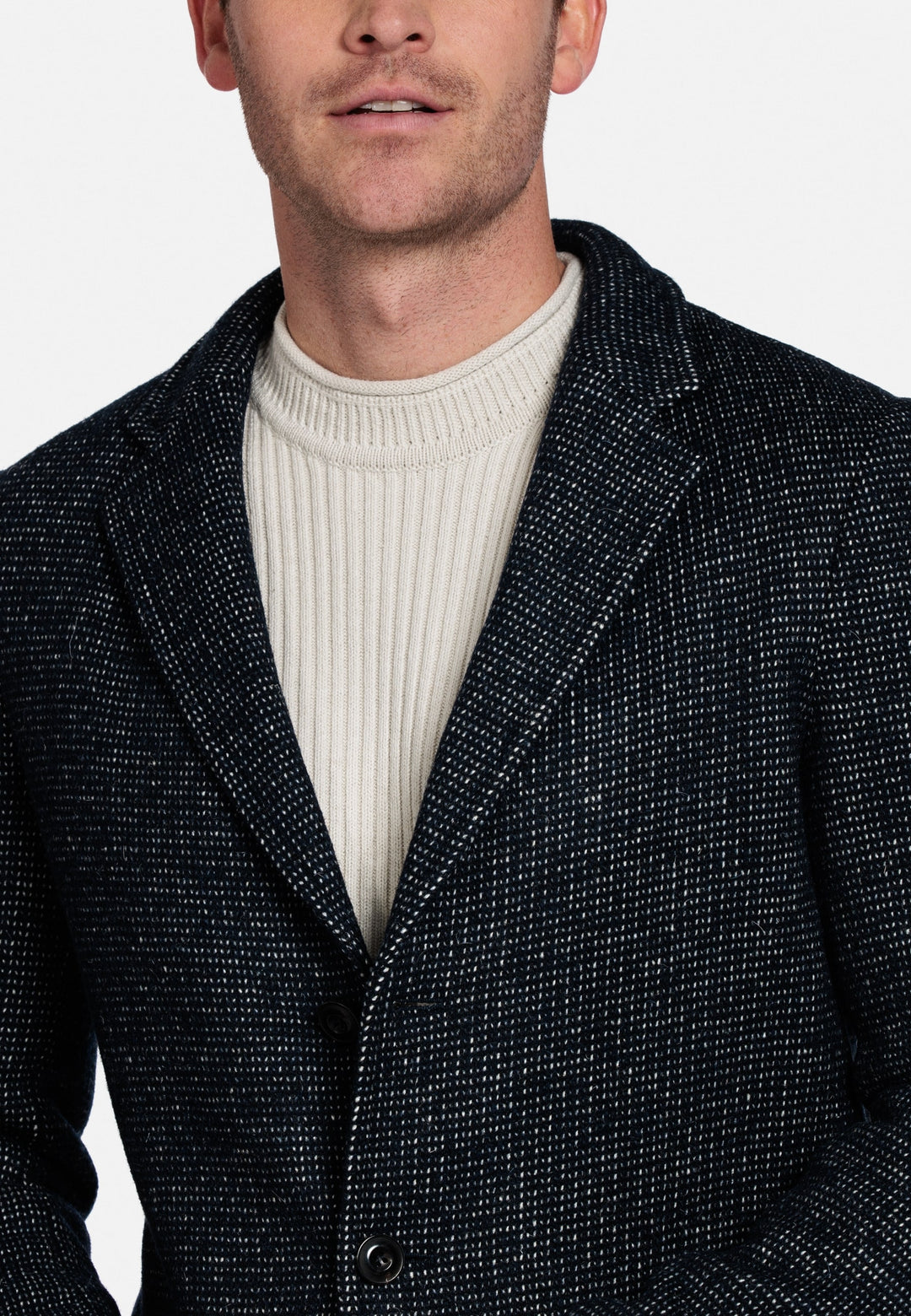 Giordano Como Gebreide Colbert - Navy - 222624-60