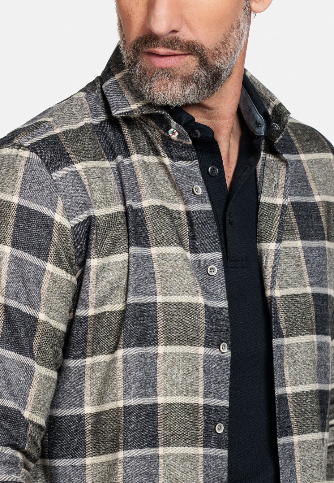 Giordano Groen Lang Modern fit  Ruit Overhemd 227836 70