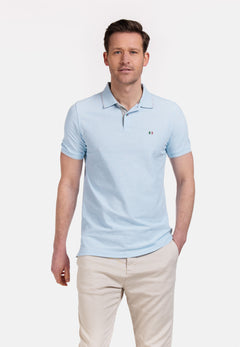 Giordano Nico Signature Piqué Polo - Lichtblauw - 316588-61