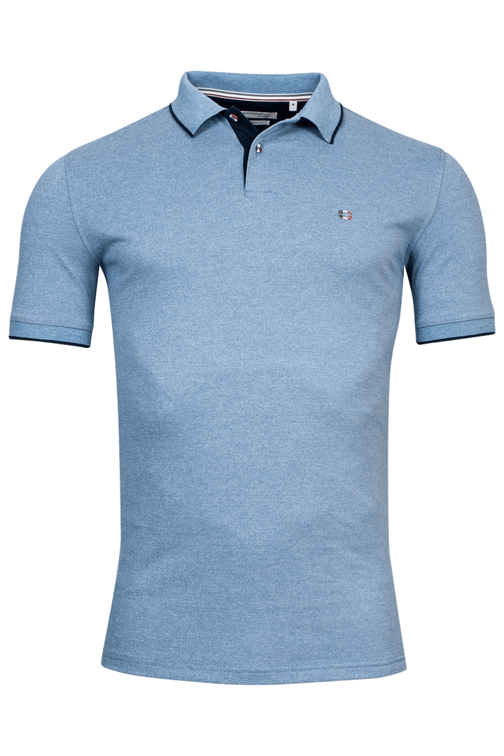 Giordano Nico Signature Piqué Polo - Middenblauw - 316588-67