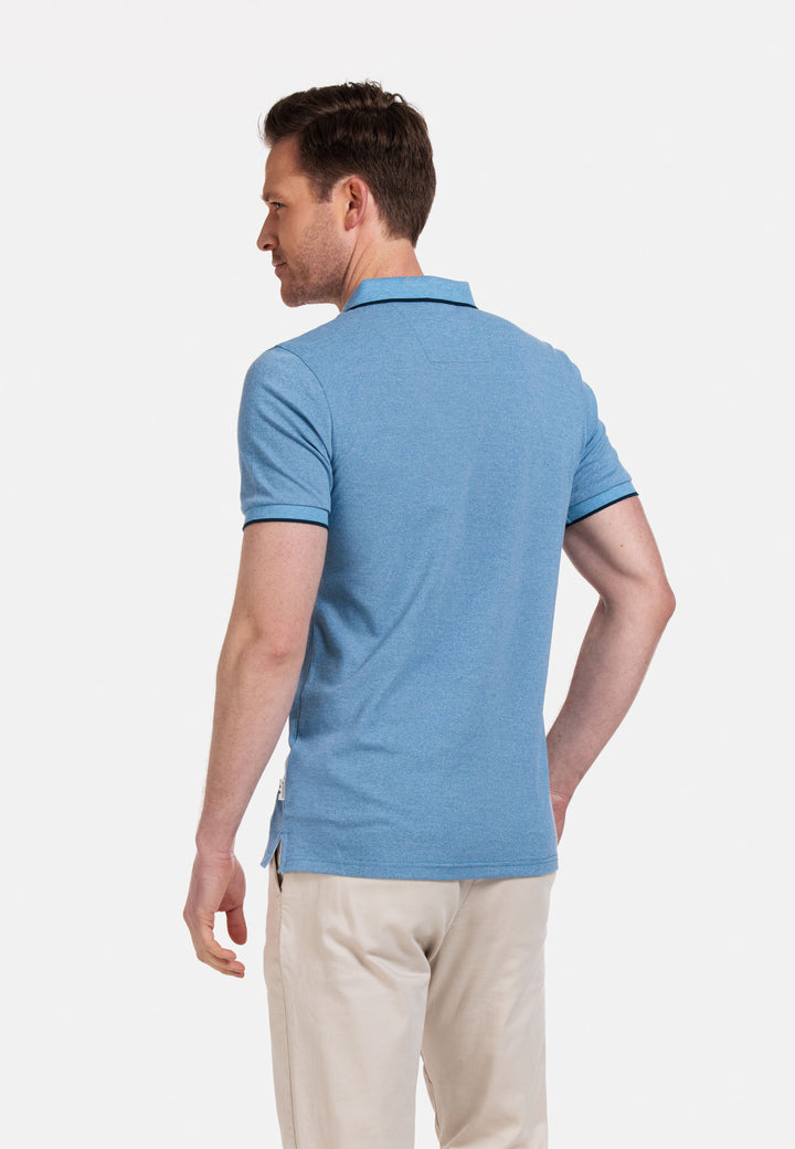 Giordano Nico Signature Piqué Polo - Middenblauw - 316588-67