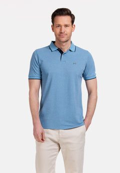 Giordano Nico Signature Piqué Polo - Middenblauw - 316588-67
