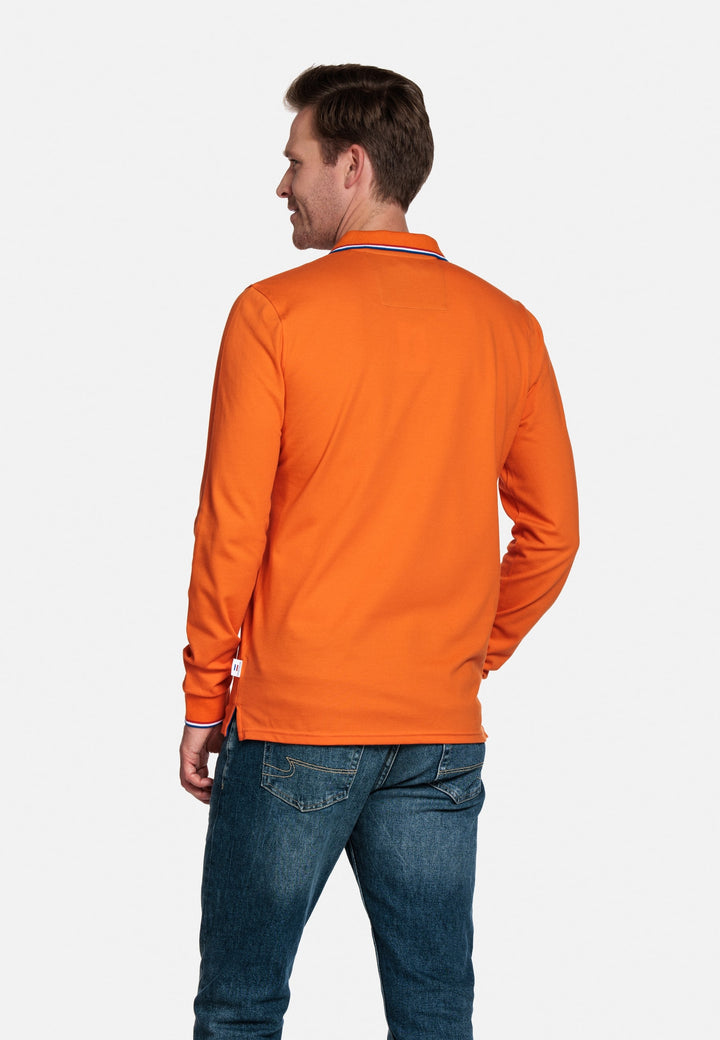 Giordano Dutch Lange Mouw Polo - Oranje