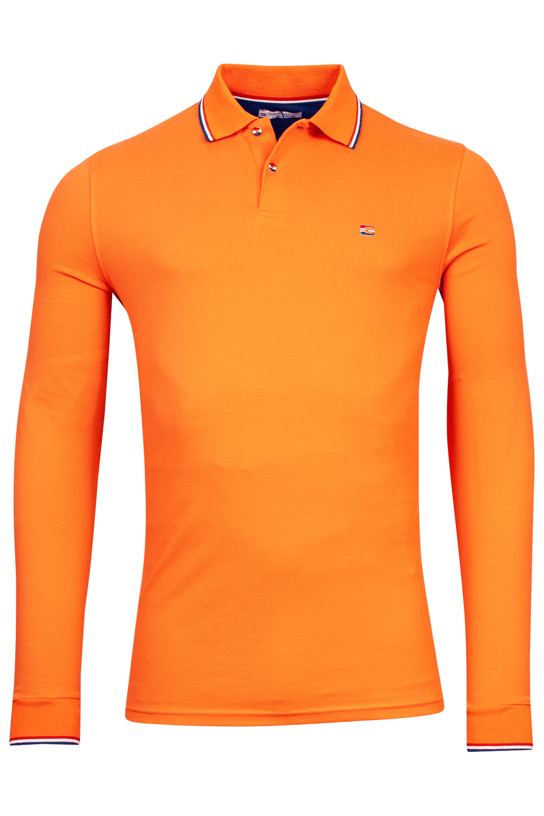 Giordano Dutch Lange Mouw Polo - Oranje