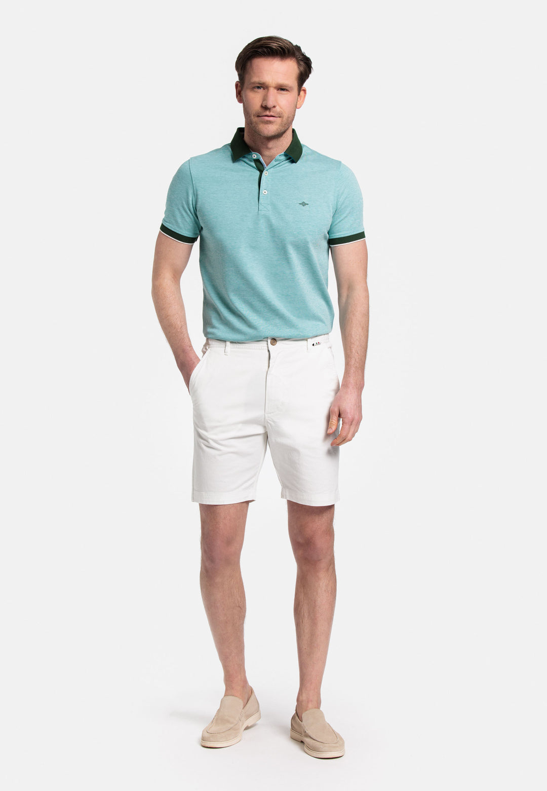 Giordano Porter Elastische Taille Korte Broek - Wit - 411117-10