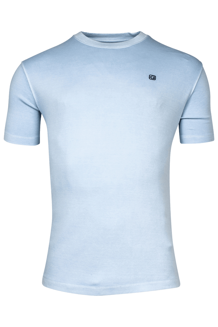 Giordano Jersey Garment Dye T-shirt - Lichtblauw - 415010-61