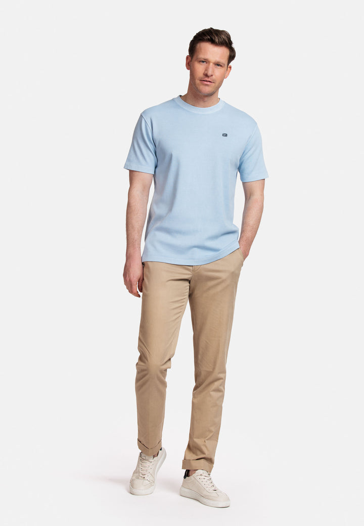 Giordano Jersey Garment Dye T-shirt - Lichtblauw - 415010-61