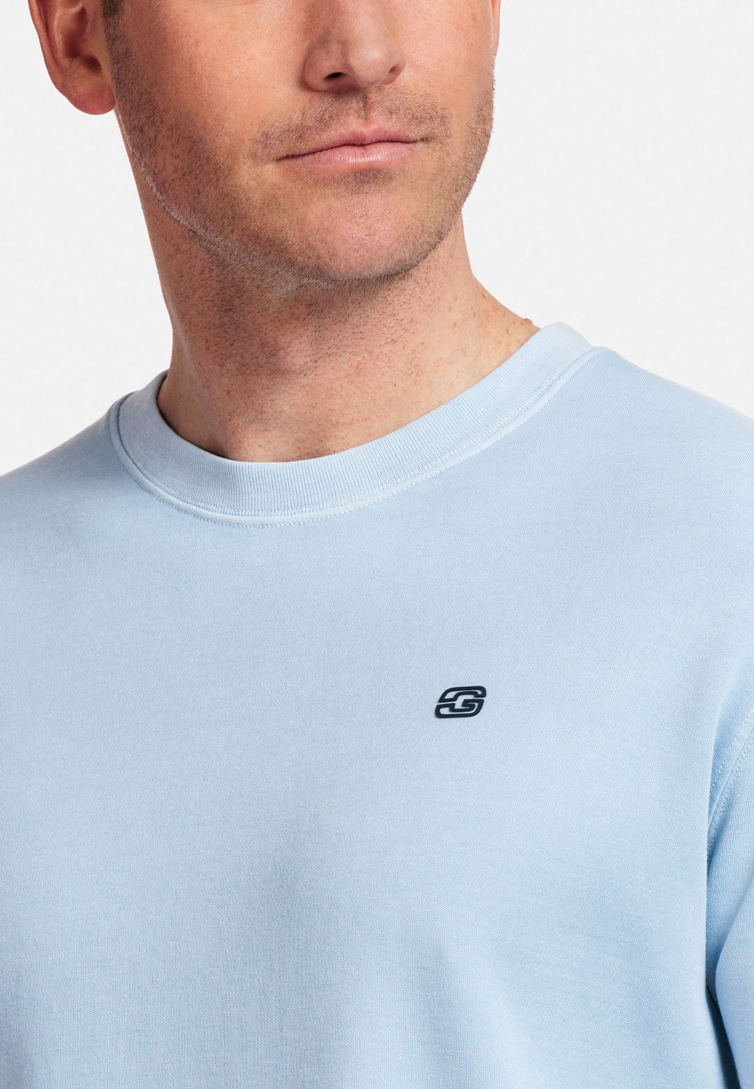 Giordano Jersey Garment Dye T-shirt - Lichtblauw - 415010-61