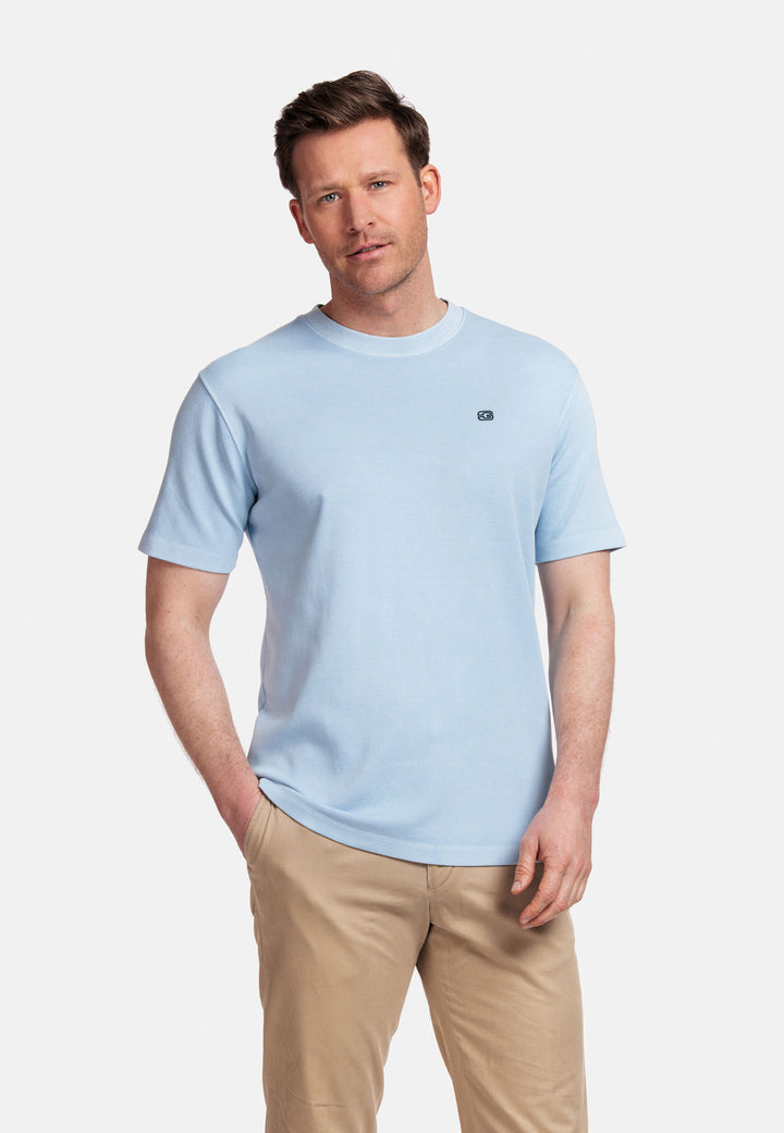 Giordano Jersey Garment Dye T-shirt - Lichtblauw - 415010-61