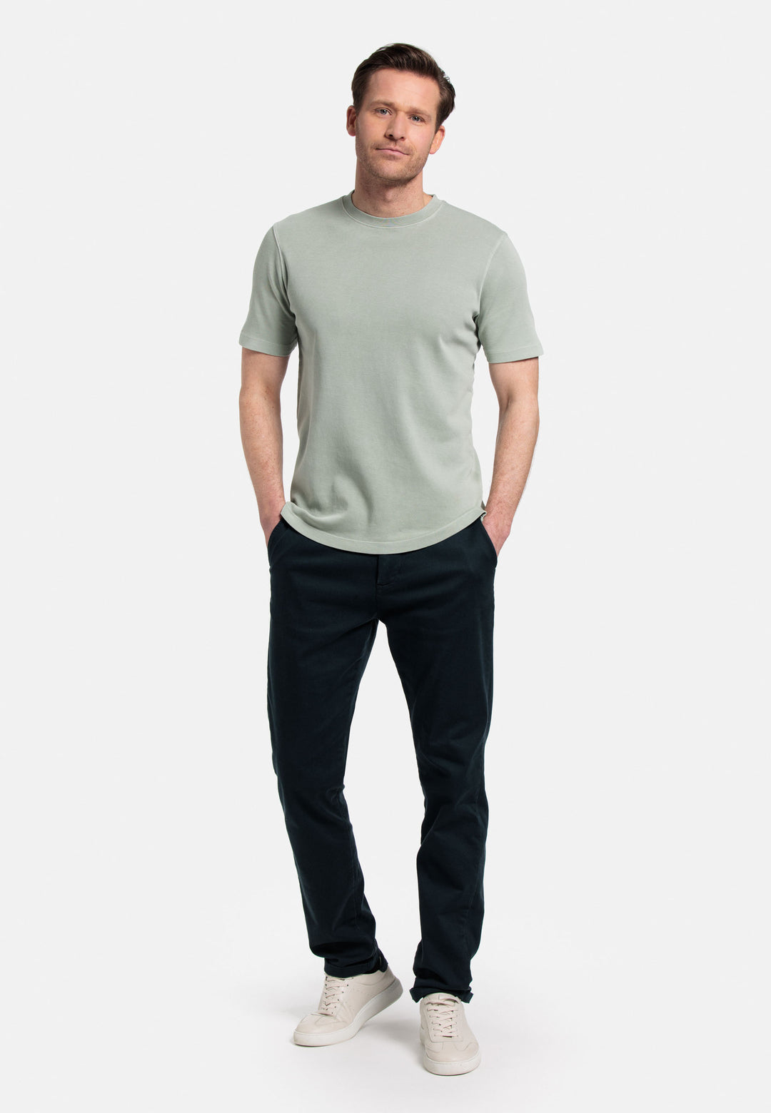 Giordano Jersey Garment Dye T-shirt - Groen - 415010-70