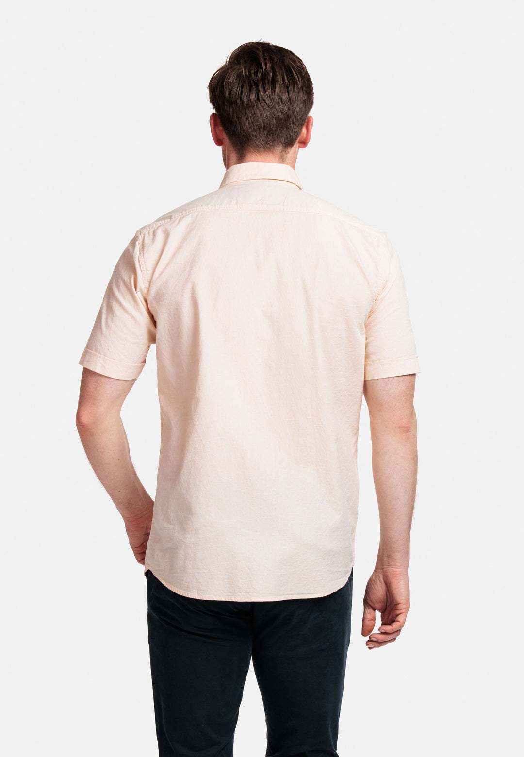 Giordano League Korte Mouw Overhemd - Oranje - 416001-25