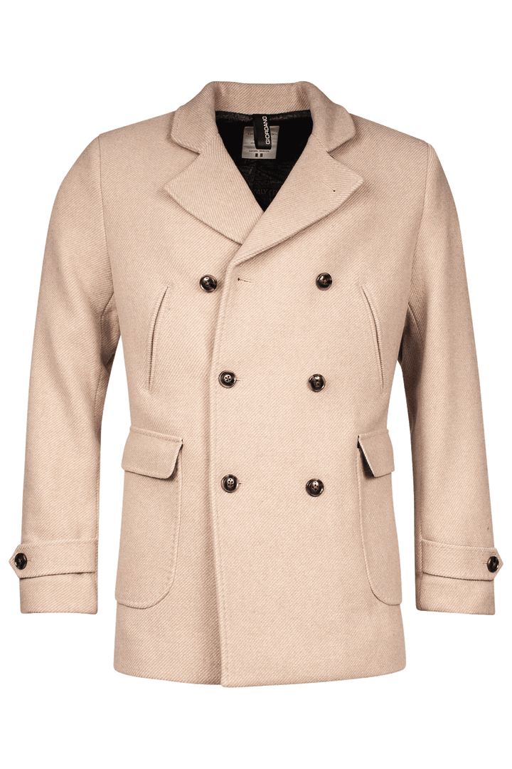 Giordano Fernando Double-breasted Jas - Bruin - 422624-80