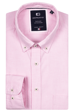 Giordano Brando Brushed Oxford Overhemd - Roze - 427002-51
