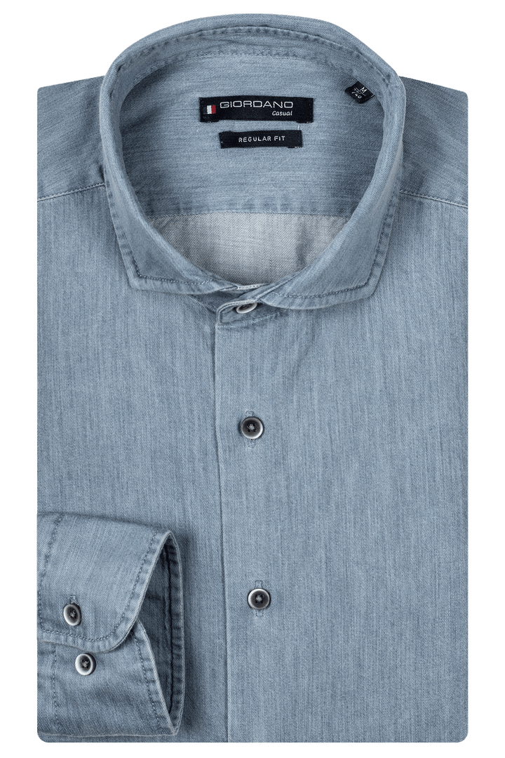 Giordano Row Bari Cutaway Overhemd - Lichtblauw - 427007-61