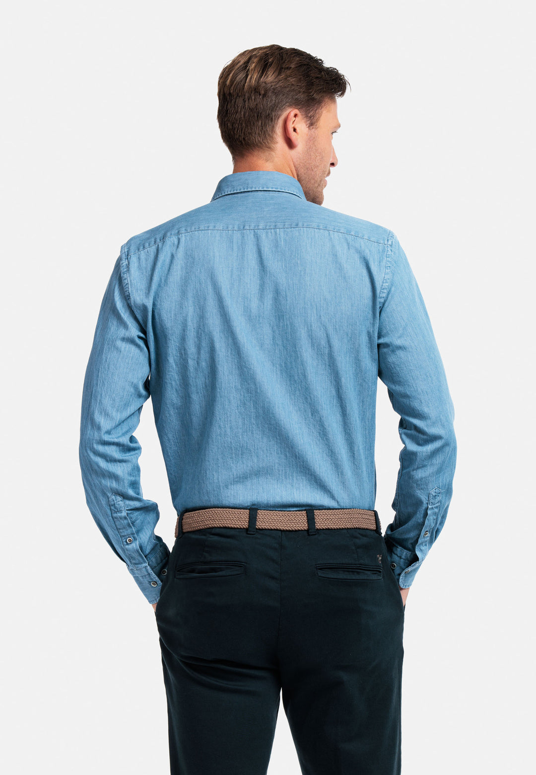 Giordano Row Bari Cutaway Overhemd - Lichtblauw - 427007-61