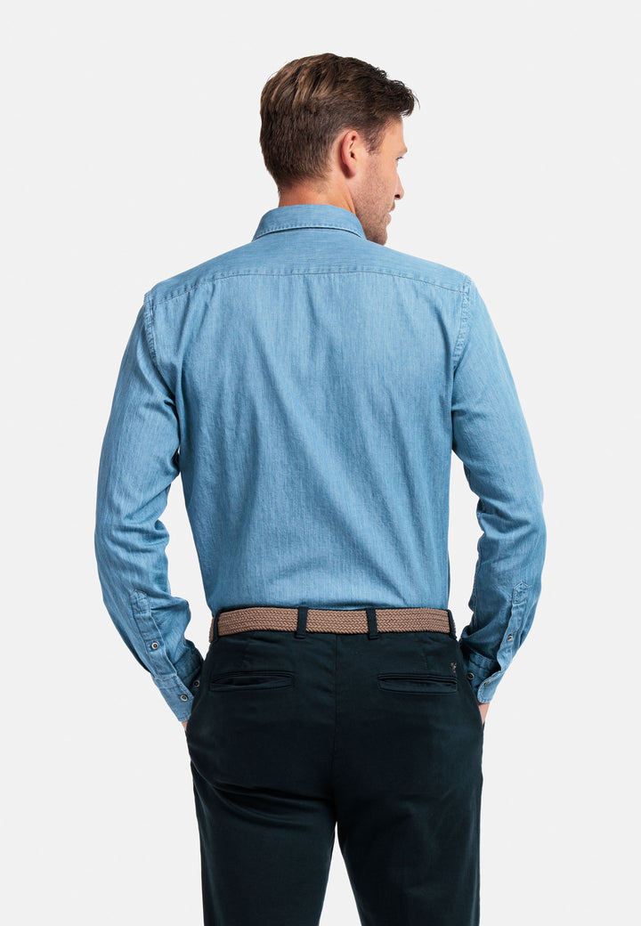 Giordano Row Bari Cutaway Overhemd - Lichtblauw - 427007-61