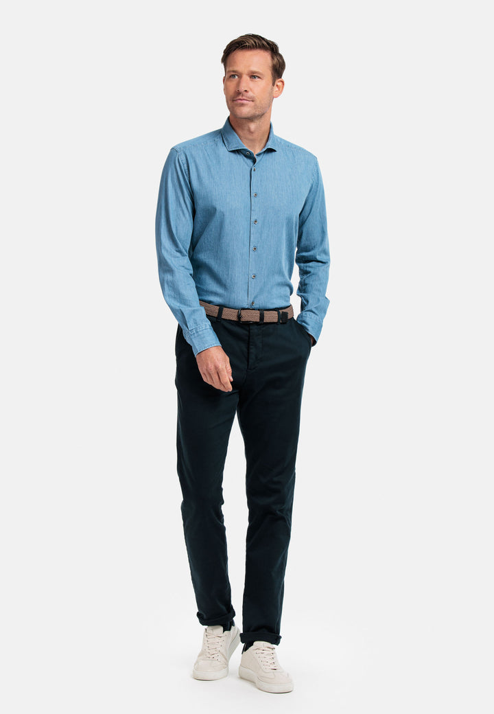 Giordano Row Bari Cutaway Overhemd - Lichtblauw - 427007-61