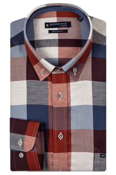 Giordano Ivy Brushed Twill Overhemd - Rood - 427302-30