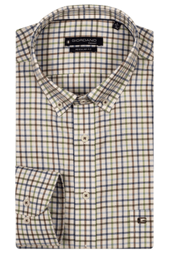 Giordano Blauw Lang Comfortable fit  Vogels Overhemd 427303 70