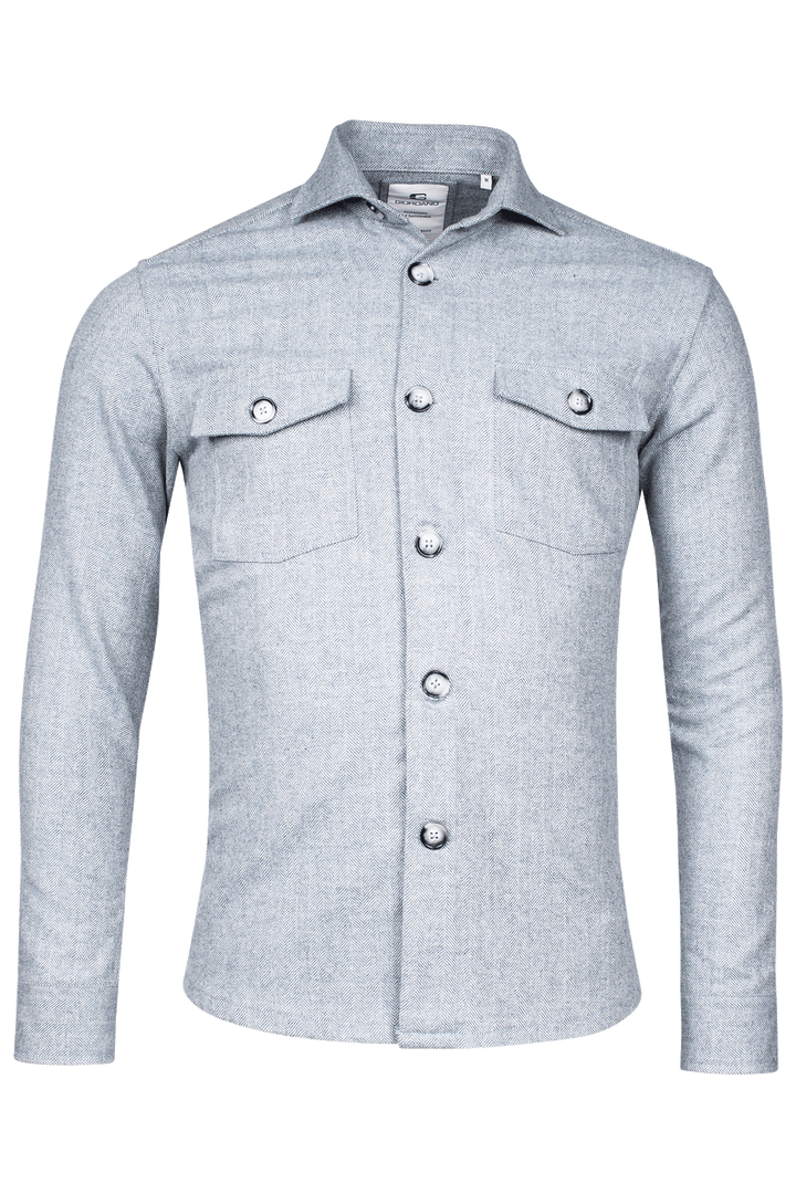 Giordano Salerno Herringbone Overshirt - Blauw - 427502-60
