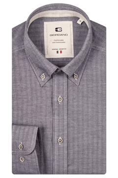 Giordano Blauw Lang Comfortable fit  Vogels Overhemd 427834 60