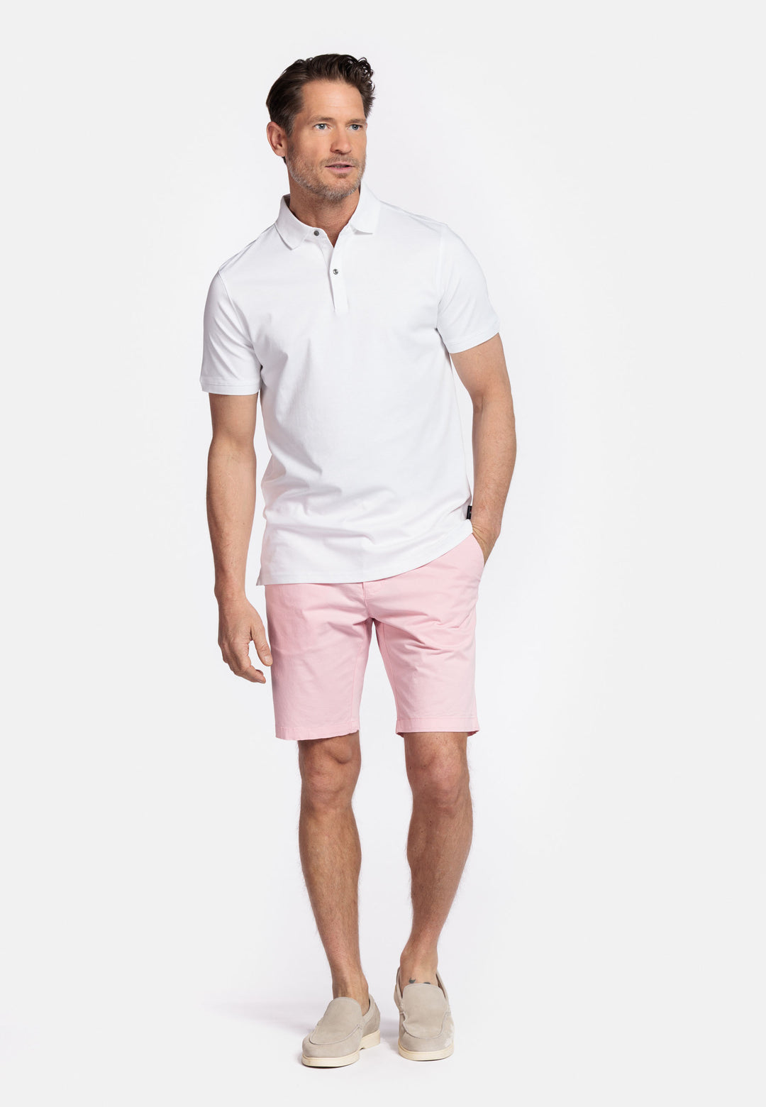 Giordano Stockholm Garment Dyed Korte Broek - Lichtroze - 511115-51
