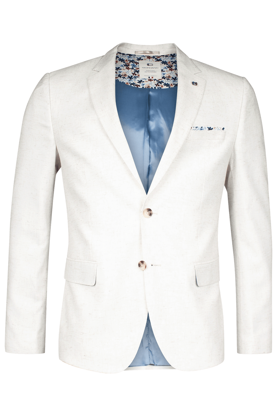 Giordano Robert Linnen Look Colbert - Off-white - 512602-11