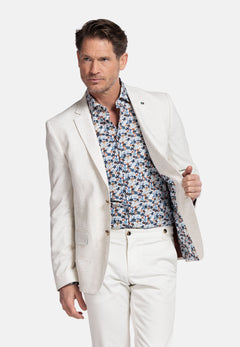 Giordano Robert Linnen Look Colbert - Off-white - 512602-11