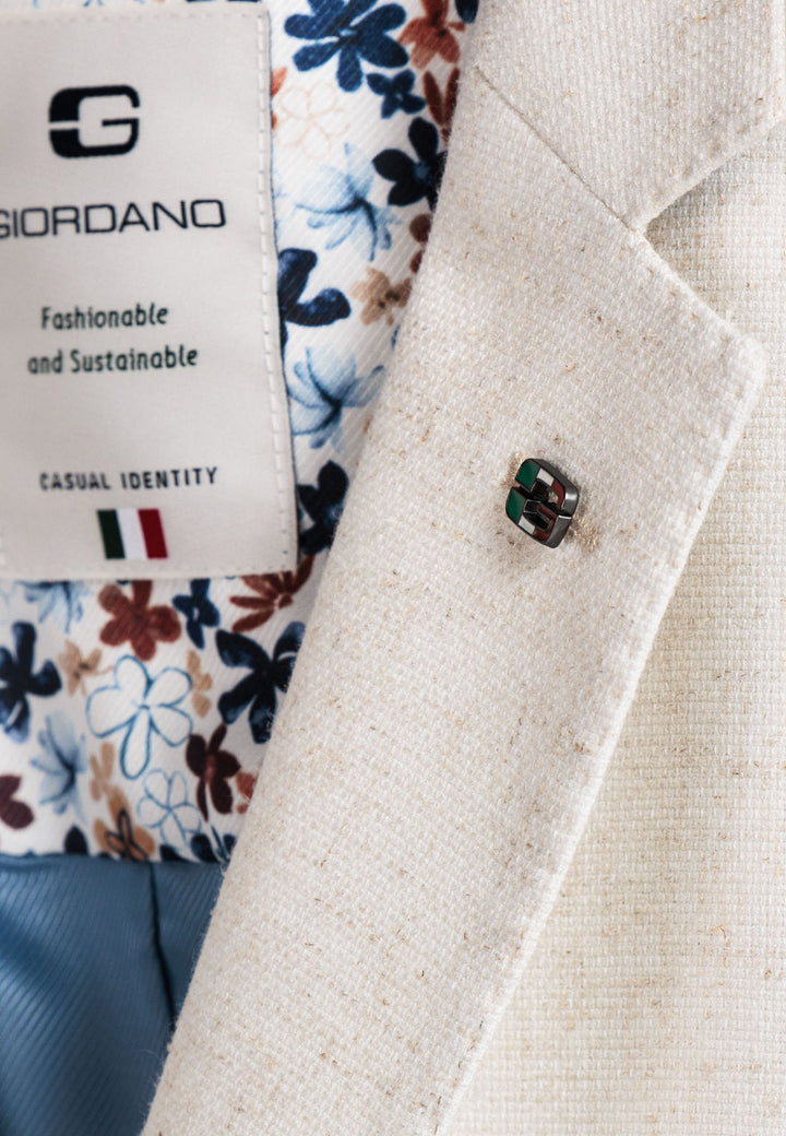 Giordano Robert Linnen Look Colbert - Off-white - 512602-11