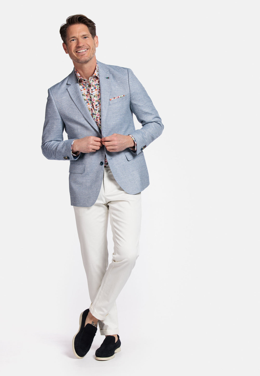 Giordano Robert Linnen Look Colbert - Navy - 512603-60