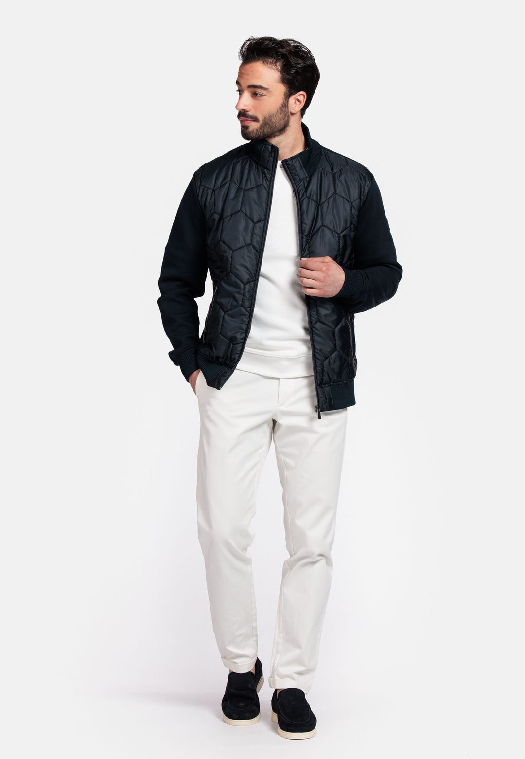 Giordano Tomasso Quilted Sweatvest - Navy - 512801-60