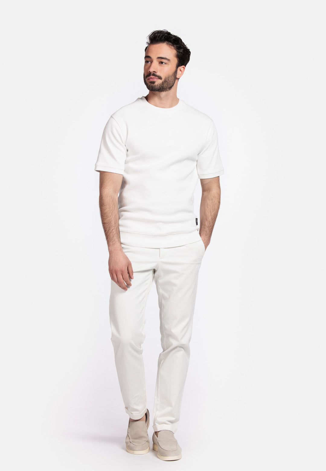 Giordano Amalfi Korte Mouwen Sweatshirt - Winter Wit