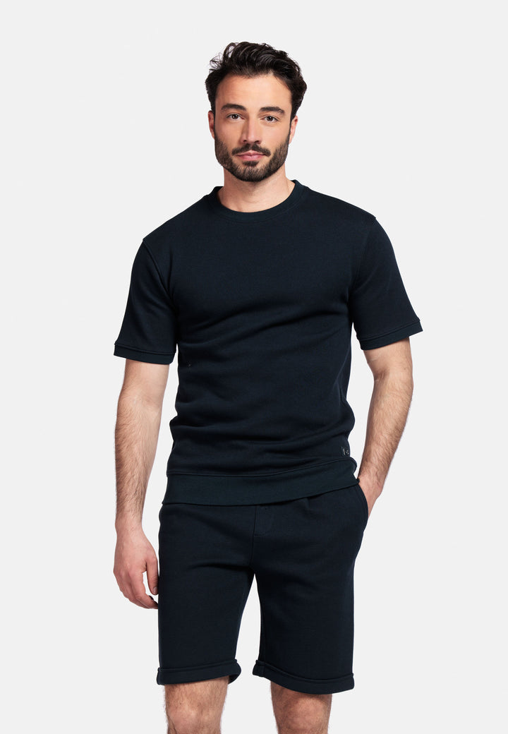 Giordano Amalfi Korte Mouwen Sweatshirt - Navy