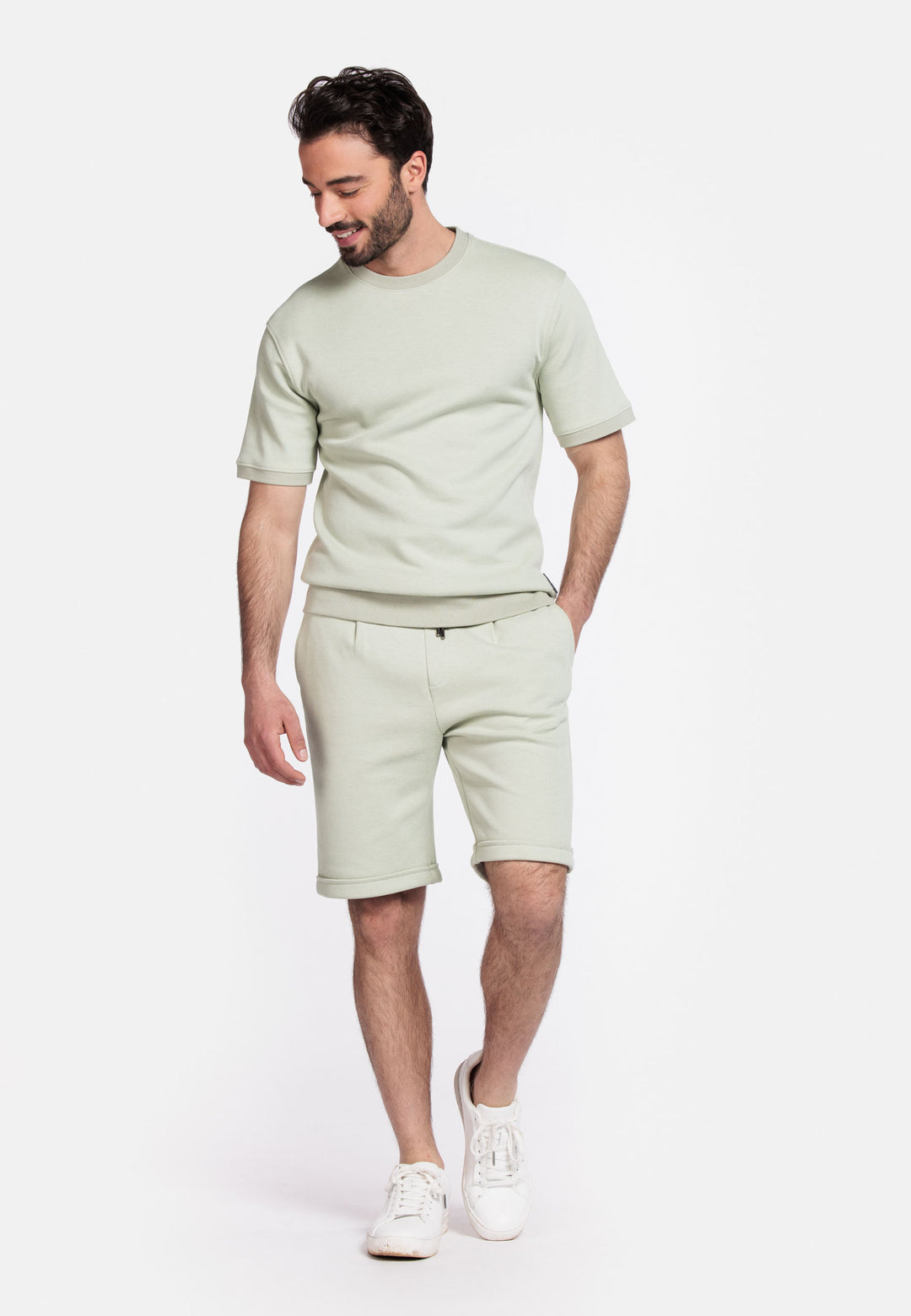 Giordano Amalfi Korte Mouwen Sweatshirt - Groen