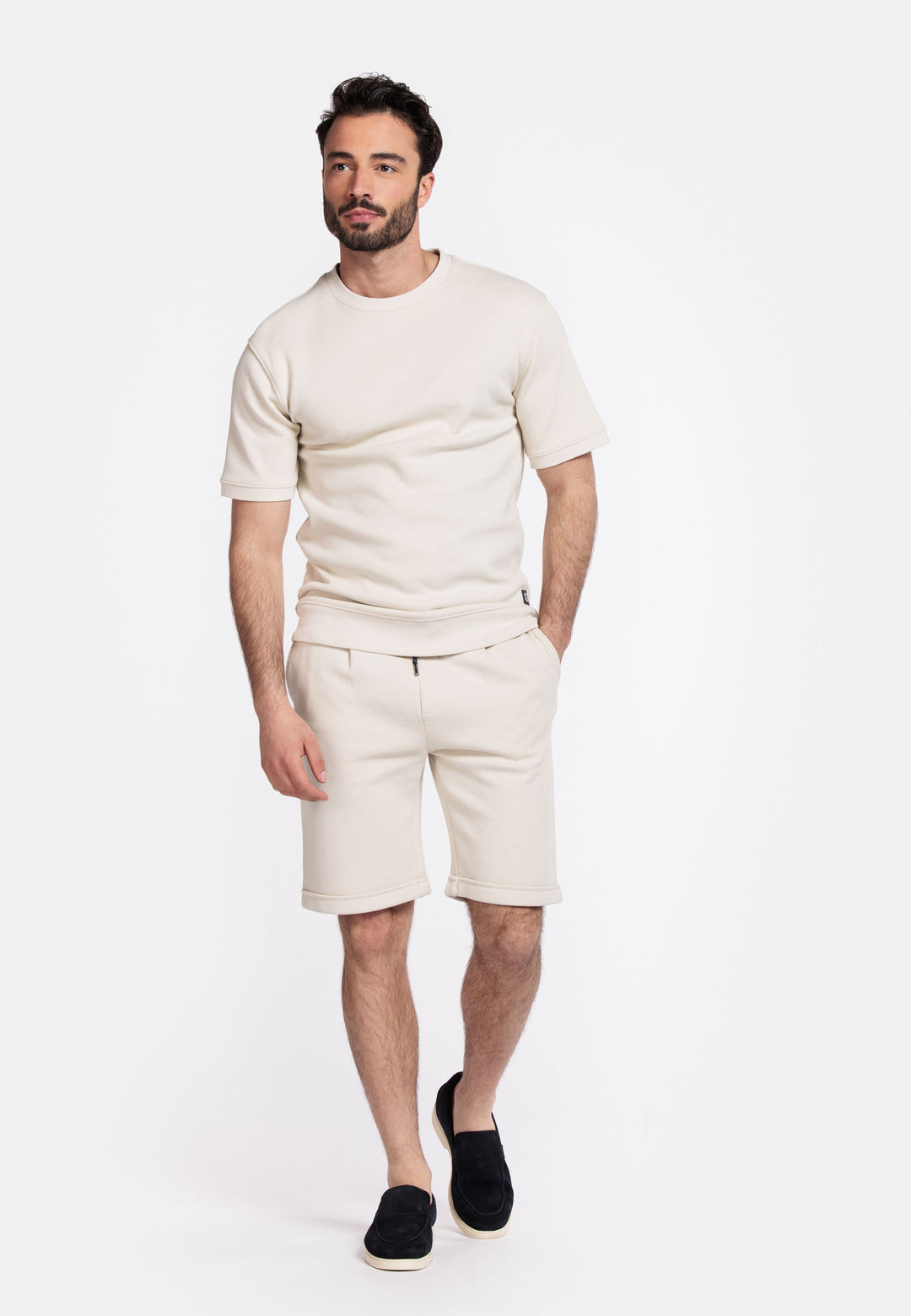 Giordano Amalfi Korte Mouwen Sweatshirt - Beige