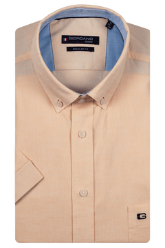 Giordano League Korte Mouw Overhemd - Oranje - 516001-25