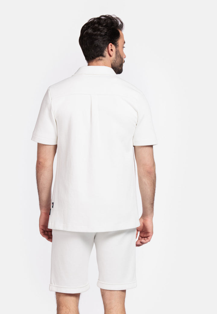 Giordano Puglia Korte Mouw Overshirt - Winter Wit