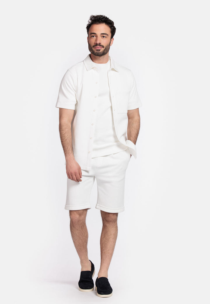 Giordano Puglia Korte Mouw Overshirt - Winter Wit