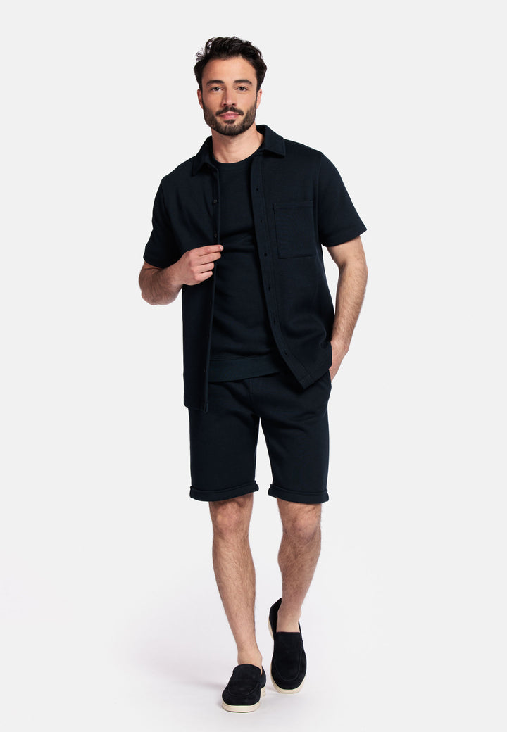 Giordano Puglia Korte Mouw Overshirt - Navy